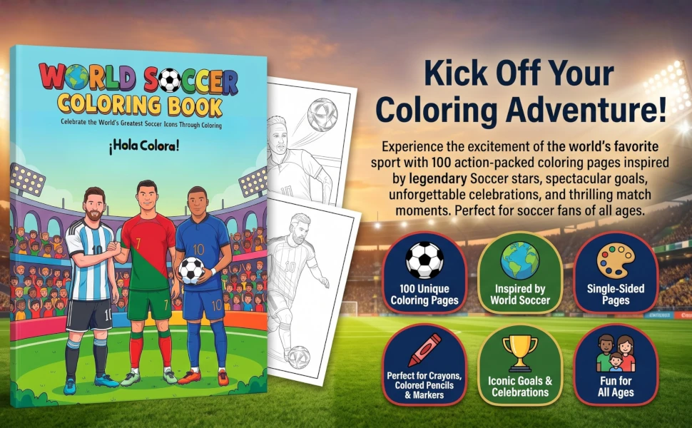 World Soccer Coloring Book