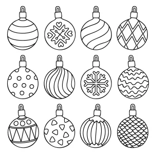 12 Christmas Ball Ornaments 🎄✨🔴