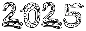 2025 with Numbers Formed by Snakes - Year of the Snake ๐โจ๐๐จ