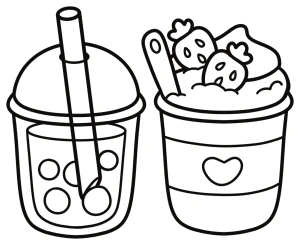 Cute Bold & Easy Bubble Tea and Strawberry Dessert Drinks 🍓🍦