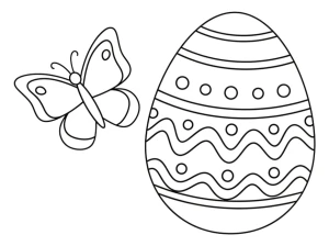 Adorable Butterfly Near Decorated Easter Egg 🦋🐣