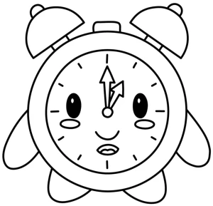 Adorable Cute Clock with a Friendly Face and Ticking Hands ⏰😊🕰️