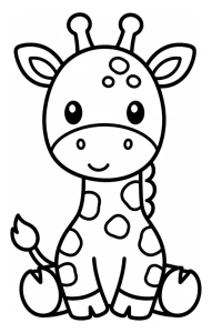 Adorable Cute Giraffe Sitting with a Friendly Face 🦒💛😊