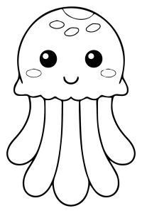 Adorable Jellyfish with Colorful Tentacles and Friendly Face 🐙🌈😊