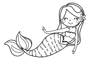 Adorable Mermaid with Flowers in Her Hair π§ββοΈπΊπ