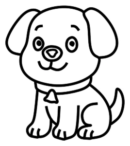 Adorable Sitting Puppy with Friendly Eyes 🐶😊🐾