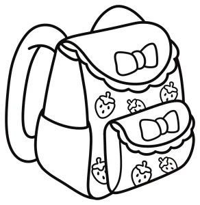 Adorable Strawberry School Backpack with Bow Design 🎒🍓👧