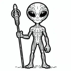 Alien with Scepter 👽👑