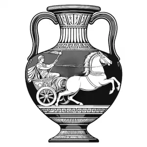 Ancient Greek Panathenaic Prize Amphora Depicting the Two-Horse Chariot Race 🏆