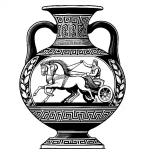 Ancient Greek Panathenaic Prize Amphora Depicting the Two-Horse Chariot Race 🎨🐎