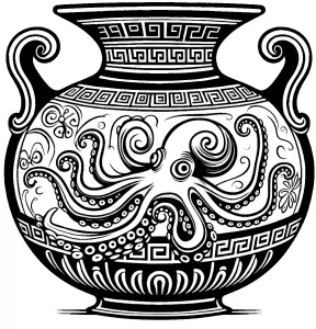 Ancient Greek Minoan Octopus Vase πΊ