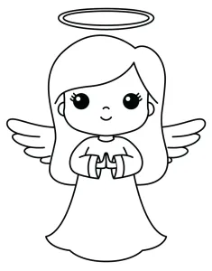 Angel Girl for Christmas Praying 👼🎄✨