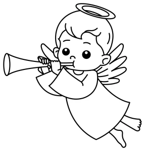 Sweet Angel with Trumpet 😇🎶✨