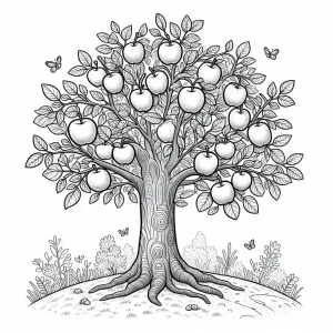 Apple 🍎 Tree in Summer with Apples 🌳🍎🌞