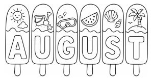 August Summer Popsicles Fun ☀️🍉🏝️