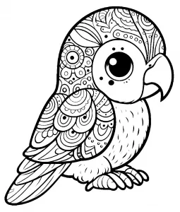 Baby Parrot with Artistic Pattern 🦜🎨✨
