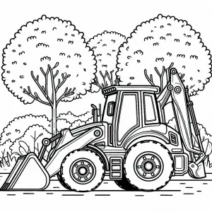 Backhoe Loader Construction or Farming Tractor Vehicle 🚜🚧