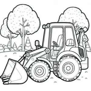 Backhoe Loader Construction or Farming Tractor Vehicle 🚜🚧