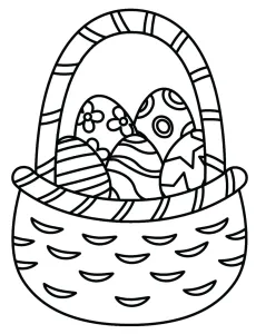 Basket Filled with Decorated Easter Eggs π₯πΈπ¨β¨