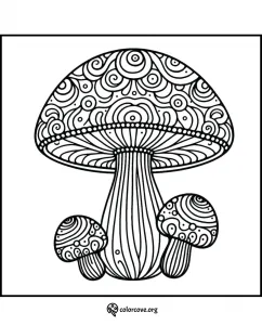 A Big Mushroom with Two Small Mushrooms 🍄🌱✨