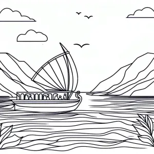 Boat on River Nile Sailing Ancient Egypt ⛵🏞️