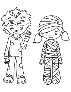 Boy & Girl Wearing Halloween Costume 🎃👦👧