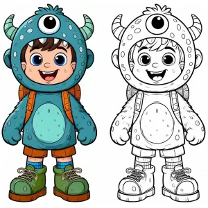 Boy in Monster Suit for Carnival ππΉπ