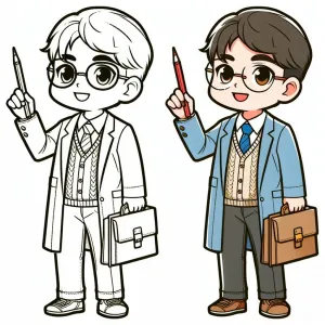 Boy Dressed up as a Teacher 👨‍🏫✏️📚