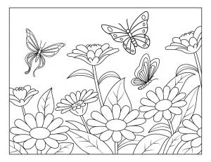 Butterflies Among Colorful Flowers in a Sunny Garden 🦋🌸🌞🌿