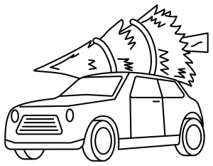 Car Carrying Christmas Tree πππ