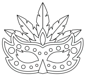 Carnival Mask with Feathers and Gem Stones πβ¨π