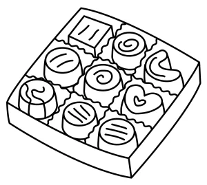 Box of Chocolates with Assorted Shapes 🍫💝🍬🍫🎁