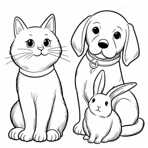 A Cat 🐱 a Dog 🐶 and a Rabbit 🐰