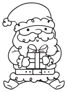 Cheerful Santa with a Present 🎅🎁🎄