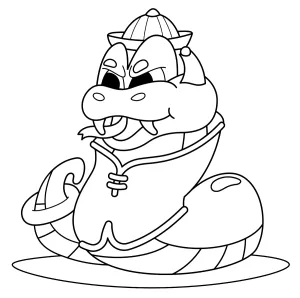 Chinese Zodiac Snake with Collar and Hat - Year of the Snake π