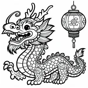 Chinese Dragon with Lantern 🐉🏮
