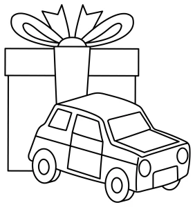 Christmas Gift with a Toy Car 🎁🚗🎄
