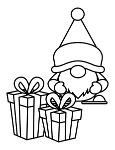 Christmas Gnome with Two Presents 🎅🎁✨🎄