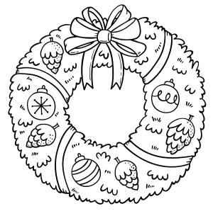 Christmas Wreath with a Bow, Baubles and Pine Cones 🎀🌲✨