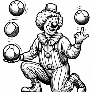 Clown with Hat Juggling Big Balls 🤡🤹