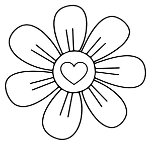 A cheerful flower with a heart in the center 🌸💖🌼