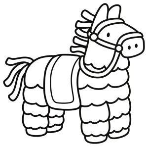 Colorful Piñata Horse with Adorable Face and Long Mane 🐴🎉🎨