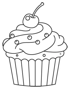 Cupcake with Cream and Cherry Topping π§πβ¨