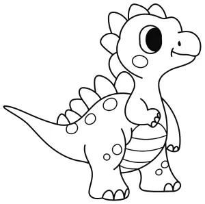 Cute Baby Dinosaur Looking Around 🦖👀💚