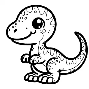 Cute Baby Velociraptor Dinosaur 🦖🌋🦴