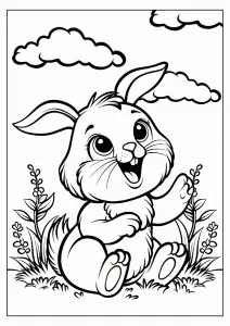 Cute Bunny Sitting on the Grass π°πΏβοΈ