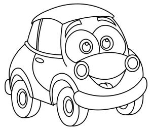 Cute Car with Face Smiling ๐๐
