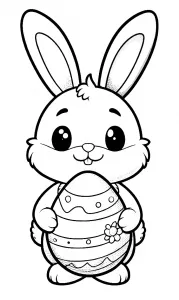 Cute Easter Bunny with Easter Egg 🐰🥚