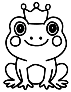 Cute Frog Prince Sitting with a Crown 🐸👑📖✨🌿