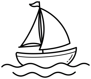 Cute Little Sailboat on Gentle Waves ⛵🌊✨